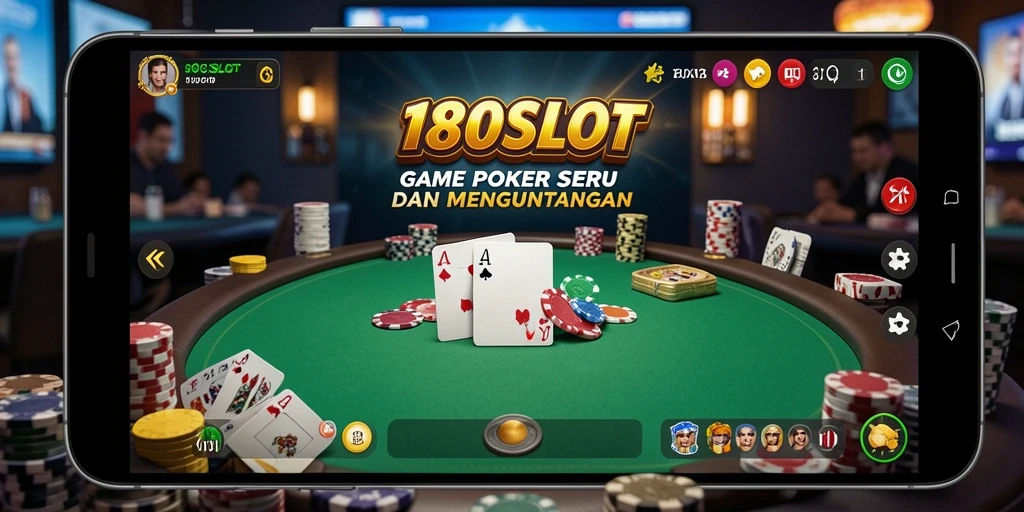 Screenshot gameplay seru dari 180SLOT yang menampilkan aksi Poker.