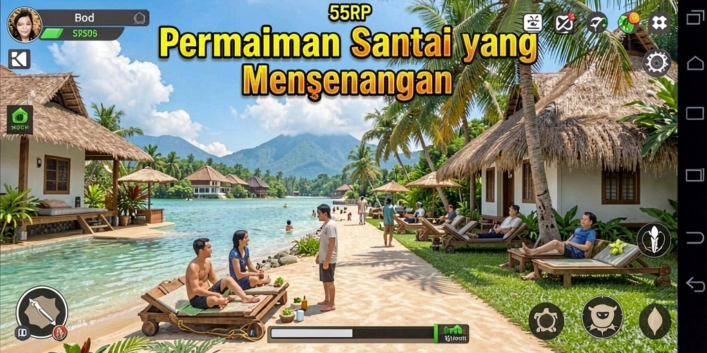 Gameplay seru dan menghibur dalam 55RP.