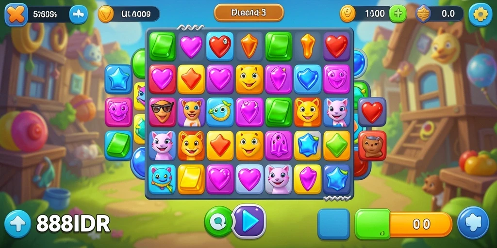 Tampilan gameplay seru dari 888IDR yang menantang.