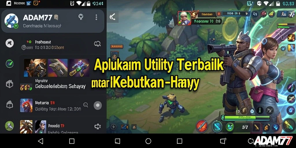 Tampilan aplikasi ADAM77 yang menarik dan fungsional.