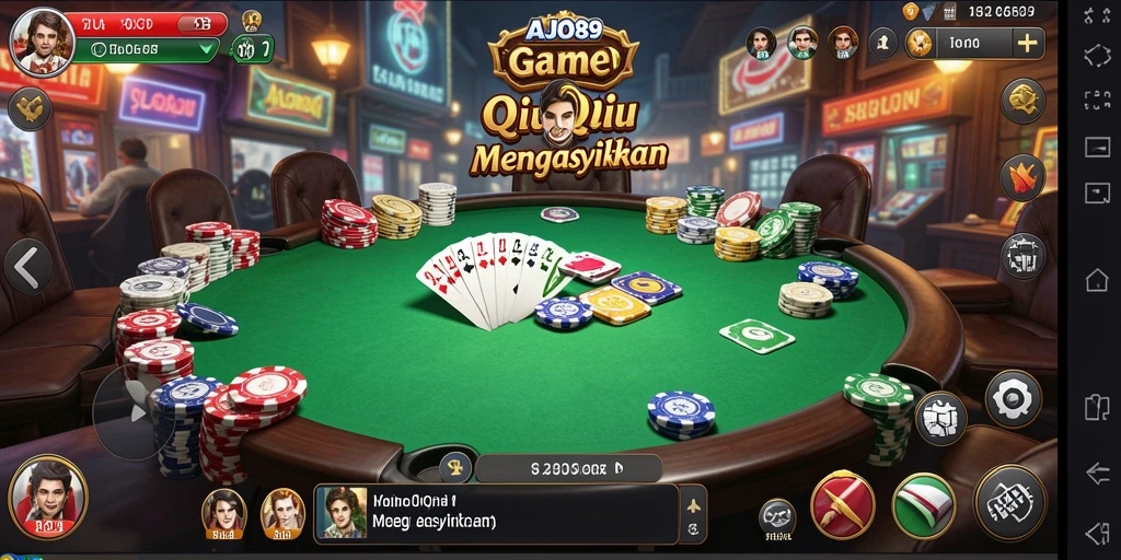 Tampilan utama gameplay QiuQiu yang seru dan menantang.