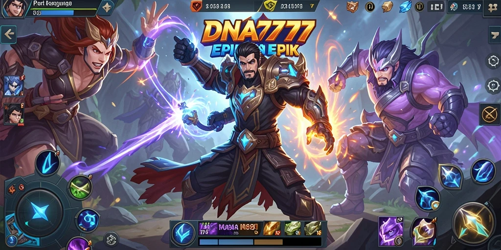 Tangkapan layar menampilkan aksi pertarungan seru dalam game MOBA.