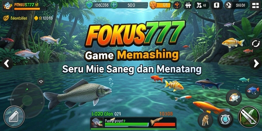 Gameplay FOKUS777 menampilkan aksi memancing yang mendebarkan.
