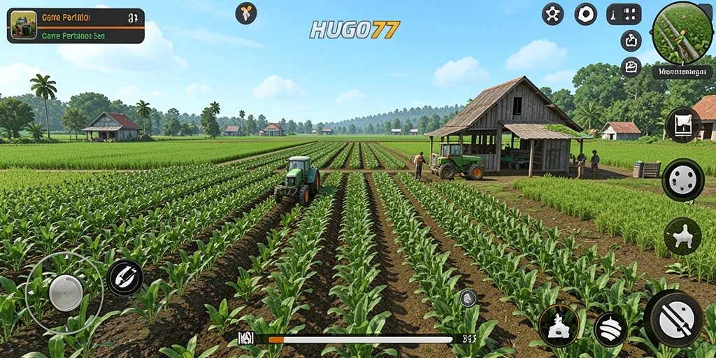 Screenshot gameplay menampilkan aktivitas bertani yang seru dan interaktif.