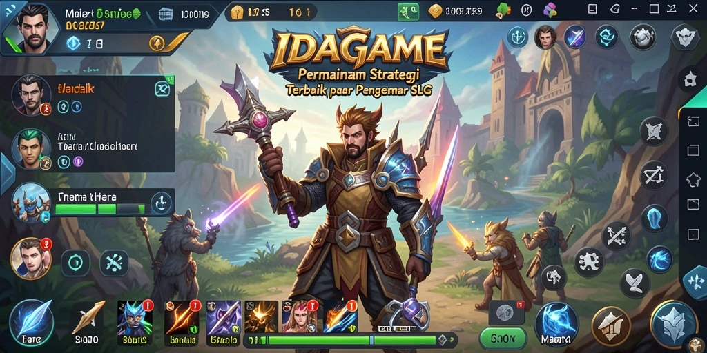 Tampilan aksi pertempuran epik dalam gameplay IDAGAME.