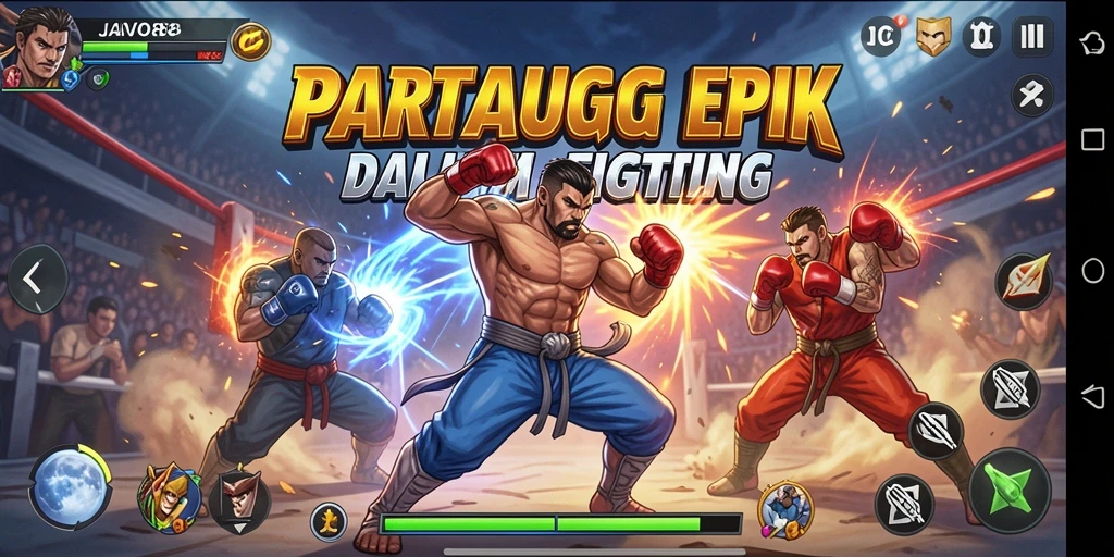 Screenshot memperlihatkan aksi pertarungan seru di JAVO88.