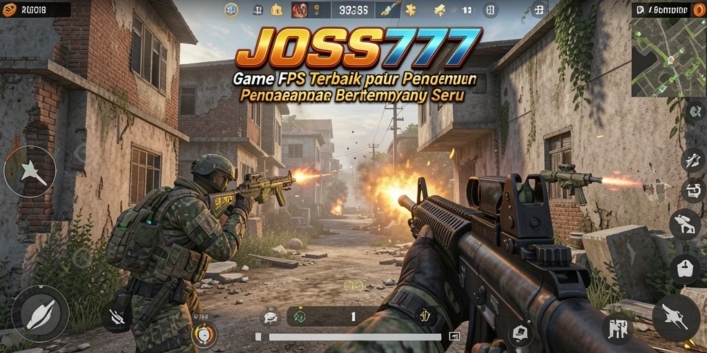 Tampilan dinamis gameplay JOSS777 dengan aksi pertempuran seru.