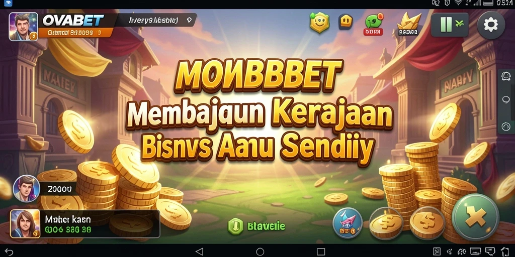 Tampilan gameplay OVABET yang menampilkan aktivitas bisnis yang dinamis.