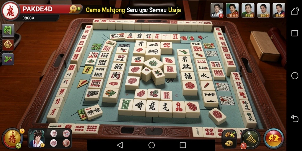 Screenshot utama PAKDE4D menunjukkan gameplay seru Mahjong yang menantang.