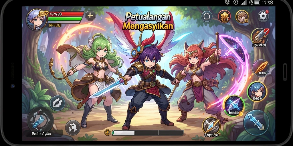 Tampilan screenshot PPV88 dengan karakter anime dan pertempuran seru.