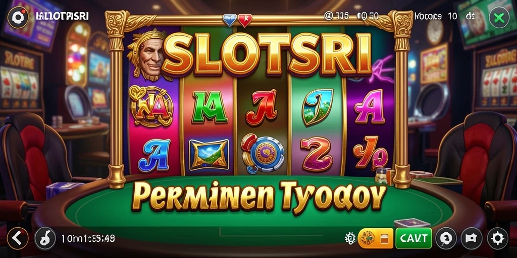 Tampilan gameplay SLOTSRI dengan atmosfer kasino yang menakjubkan.